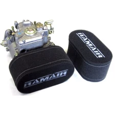 2 x RAMAIR carb double trumpet filter socks Weber DCOE Dellorto DHLA 75mm CS-901