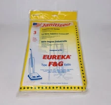 Janitized Vacuum Cleaner Bags 3 Pack Fits Eureka Type F & G New