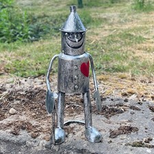 Garden Ornaments and Statues SMALL TIN MAN Sculpture Figurine Outdoor Decor Gift