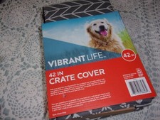 Vibrant Life 42 Inch Dog Crate Cover Nylon Canvas 42"L/27.5"W/30"H new
