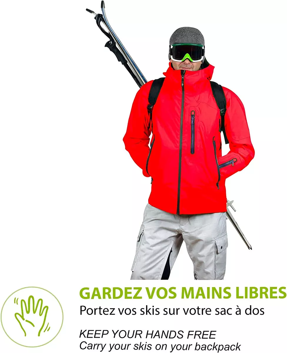 Porte skis Wantalis mains libres Adulte Noir