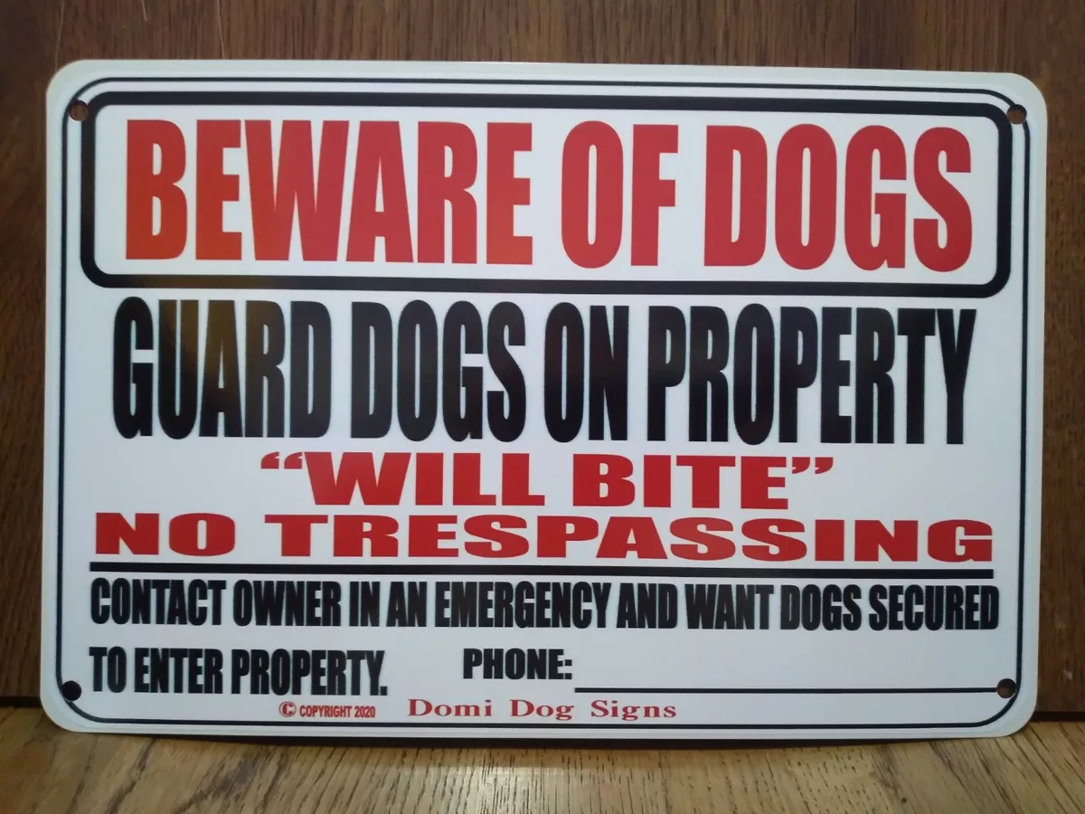 Metal beware hotsell of dog sign