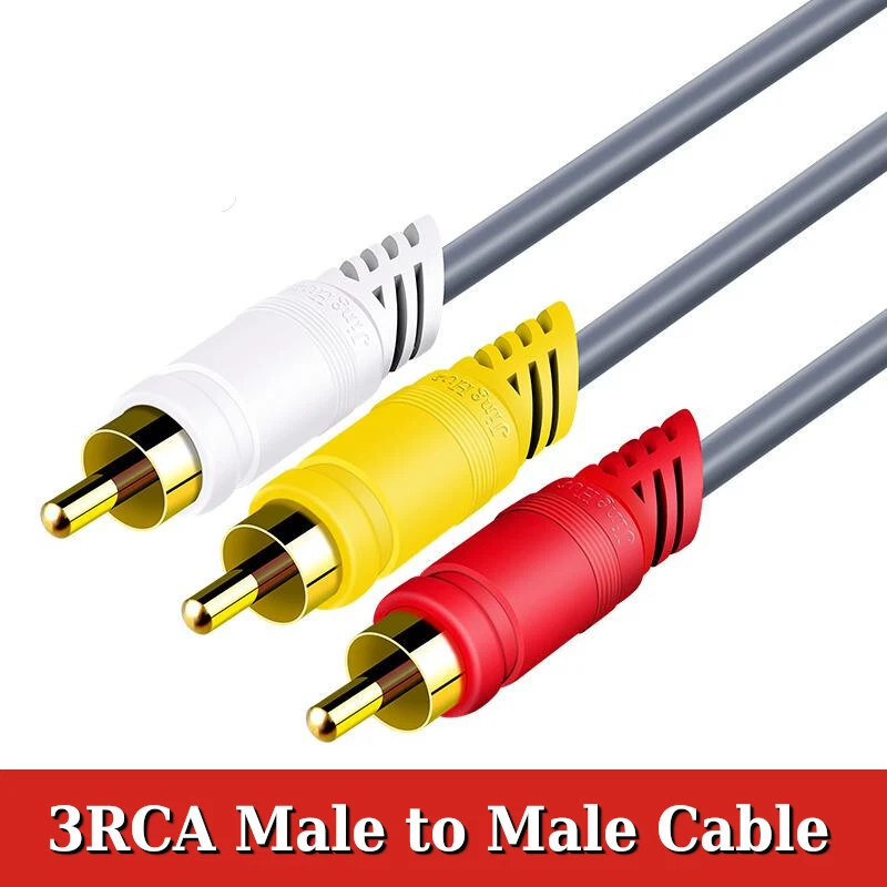 Cable de extensión de DVD de TV de audio y video 3RCA macho a macho extra largo de 20M Original JH Foto 2 de 4