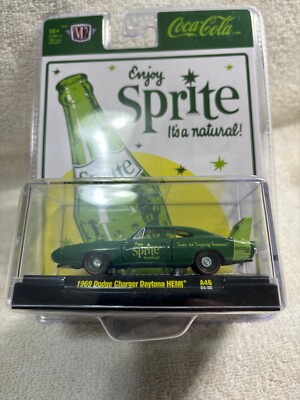 M2 MACHINES SPRITE (COKE-COLA) 1969 DODGE CHARGER DAYTONA HEMI NEW