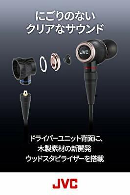 Jvc Ha-Fw01 Class-S Wood Series Canal Type Earphone Ricable 