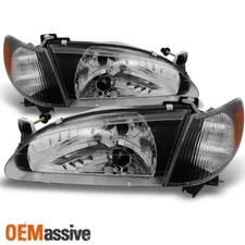 Fits 1998-2000 Corolla Headlights + Corner Signal Lamps Lights Set Left+Right
