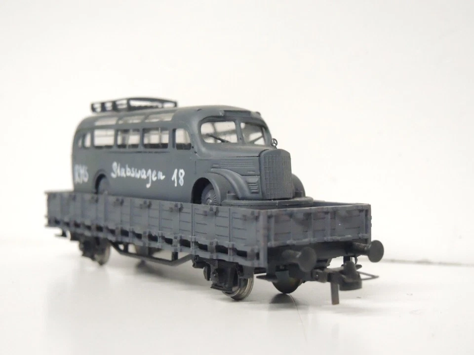Fleischmann: Conv: militare: Wermacht con autobus Stubwagen RMS  R.193 - Immagine 3 di 3