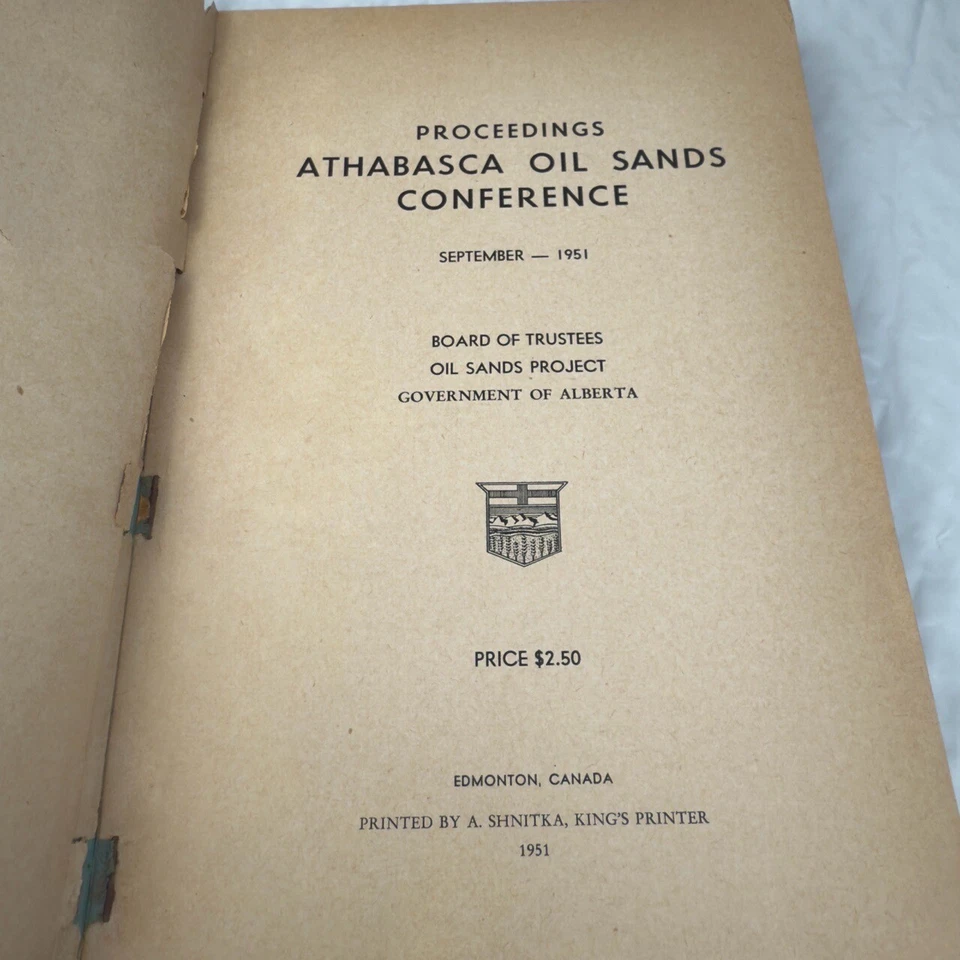 Athabasca Oil Sands Conference 1951 Alberta Canada Energy Mining Proceedings - Image 3 of 4