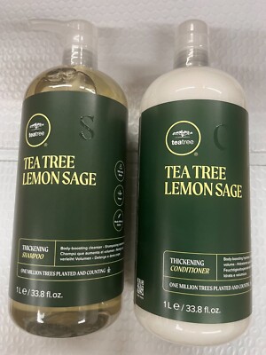 Paul Mitchell Tea Tree Lemon Sage Thickening Shampoo & Conditioner 33.8oz W/PUMP