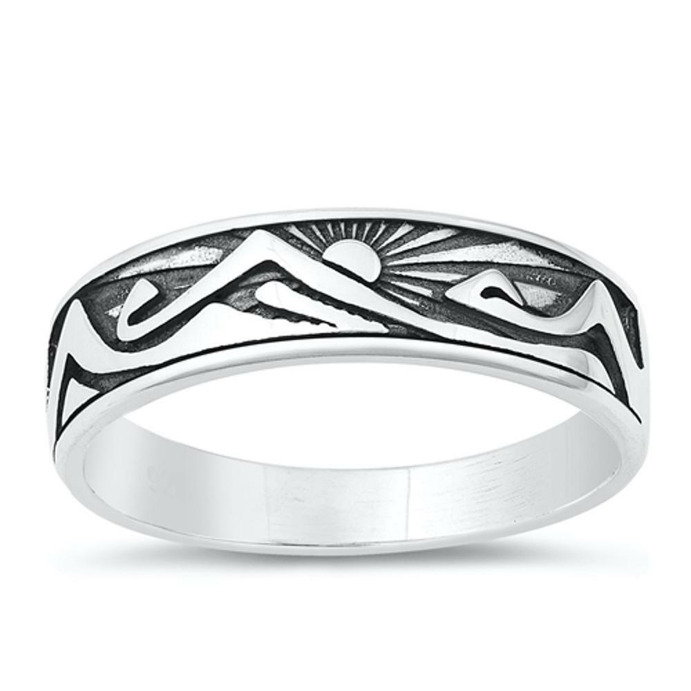 Mountains Sun Shine Nature Unique Ring New .925 Sterling Mountains Sun Shine Nature Unique Ring New .925 Sterling