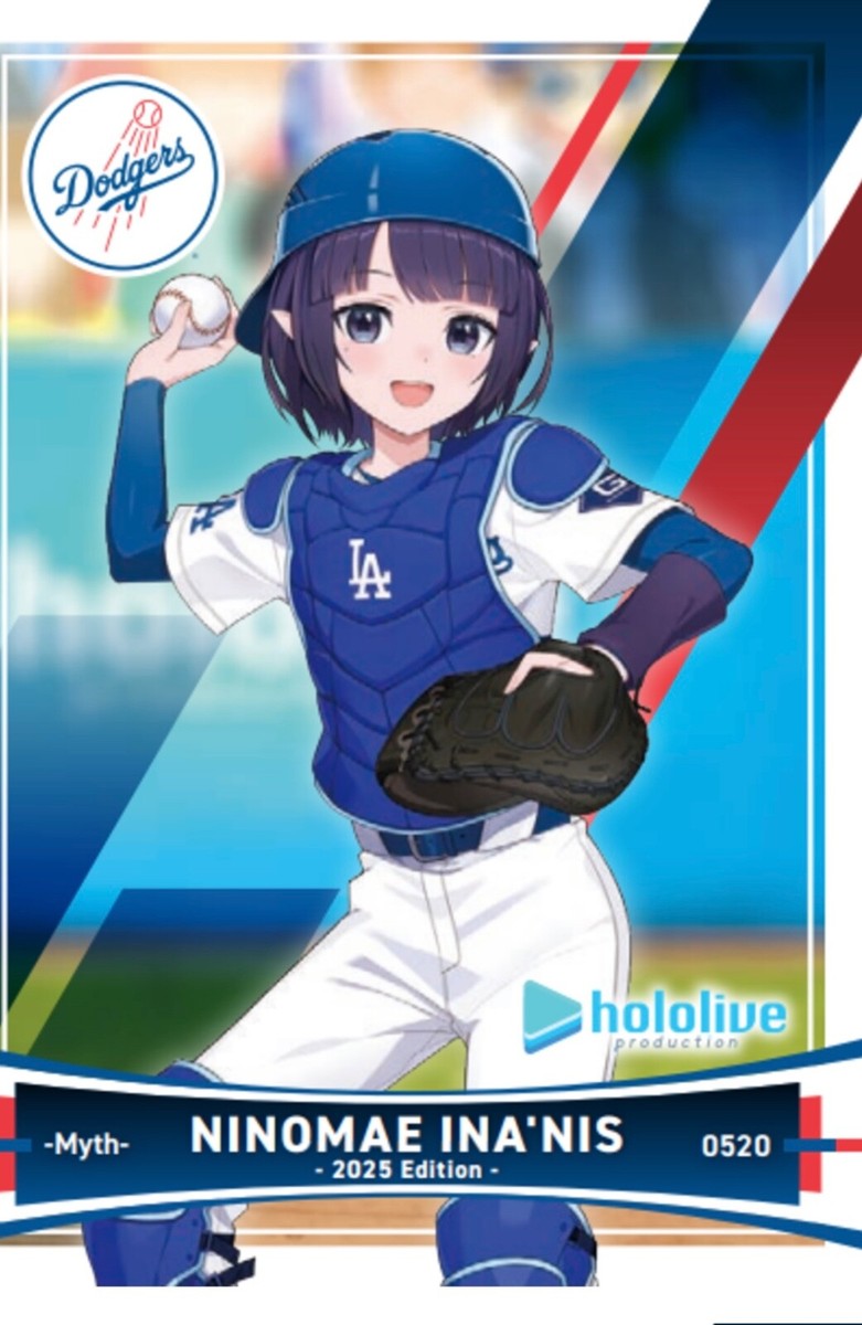 SET of 3 cards - 2025 LA Dodgers Hololive Promo Baseball