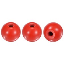 3Pcs Threaded Ball Knobs, M8 30mm Dia. Thermoset Phenolic Lever Handle Red 