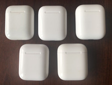 Lot of 5 Apple AirPods 1st or 2nd Gen OEM Charging Cases A1602 for Parts/Repair
