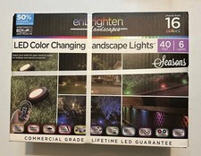 ENBRIGHTEN LED Color Changing Commercial Grade Landscape Lights - 40ft, 6 Lights