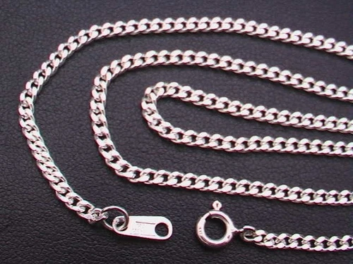 Taxco Mexican 925 Sterling Silver Curb Chain Necklaces. 28", 11 grams