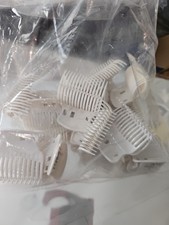 12 Hot Hair Roller Clips Cream Color.