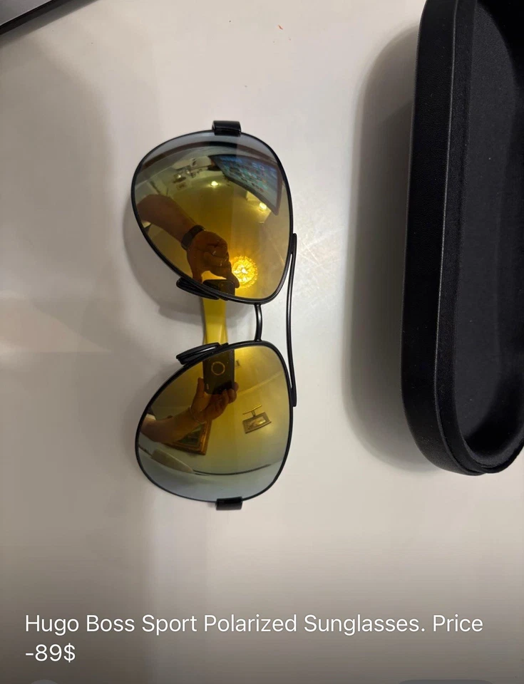 Спортивные поляризованные солнцезащитные очки Hugo Boss. Цена -89$ - Изображение 3 из 4