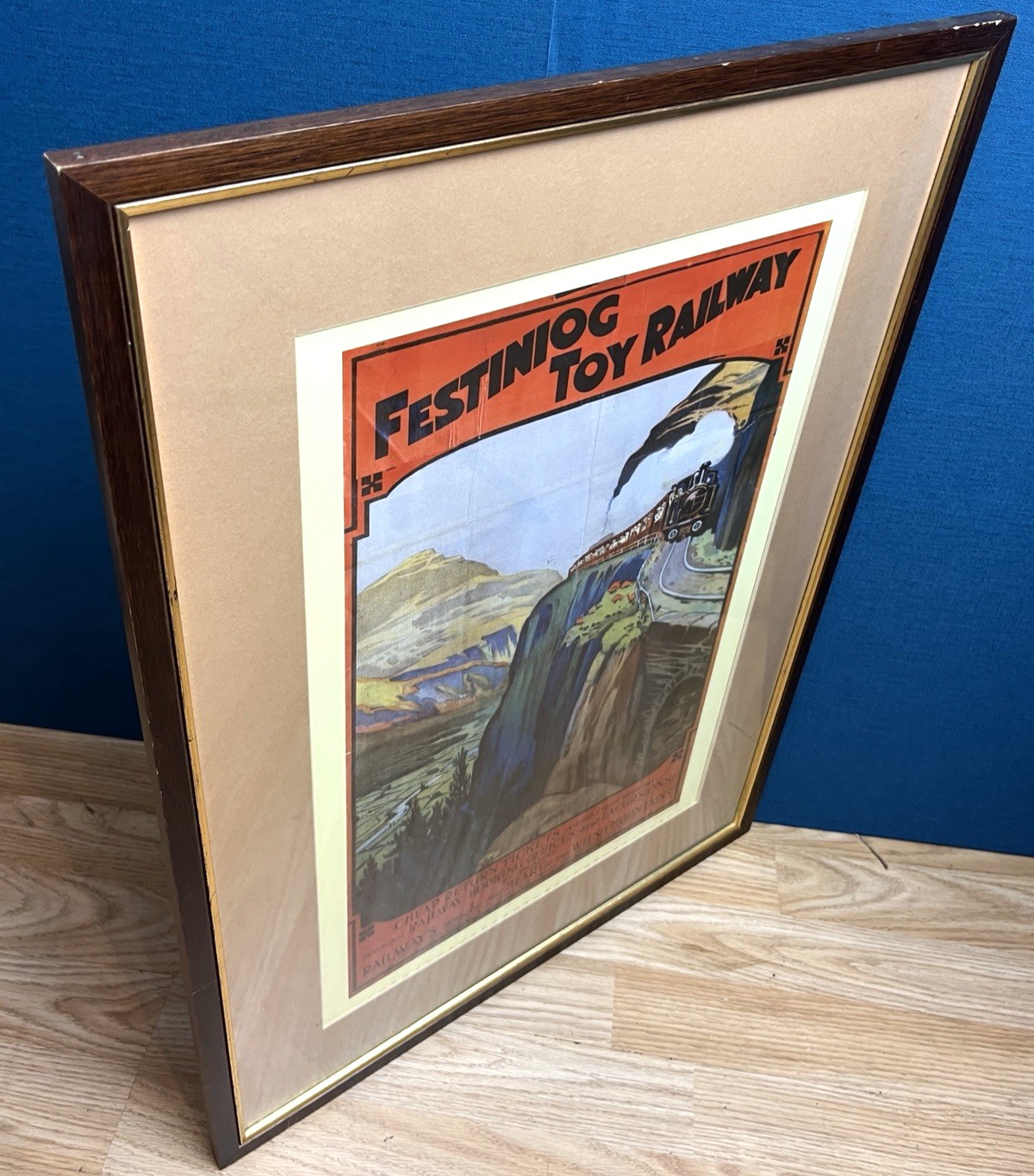 Festiniog Toy Railway Travel Poster Print Framed Vintage Welsh Rail Art 66cm image 3