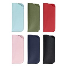 Glasses Cases, 6 Pcs Leather Reading Eyeglasses Case Slim Soft Sunglasses Pouch
