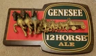 Genesee 12 Horse Ale Plastic 3D Beer Sign  Vintage 1980s