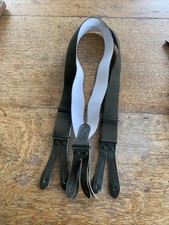 Men&rsquo;s 1950s Vintage Green Military Workwear Button Braces Suspenders European