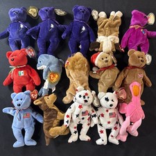 LOT OF 44 ORIGINAL 1990  s BEANIE BABIES WITH TAGS Only One Missing Tag 