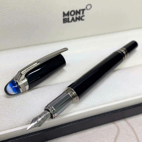Montblanc StarWalker Fountain Pen – Black Resin & Blue Dome Platinum Trim 125290