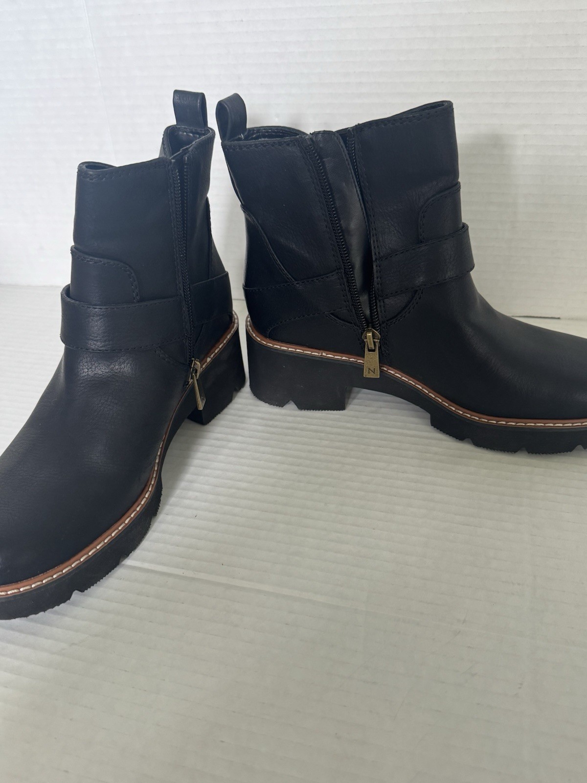 SAOLA NUOVI stivaletti Naturalizer donna cabaret moto neri suola a strappo autunno 6