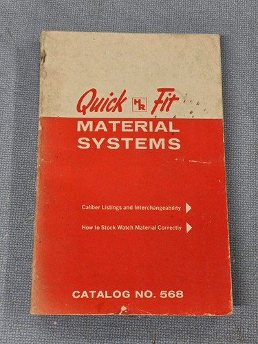 Quick Fit Material System Katalog #568 Buch - Uhrmacher Buchbank Werkzeug