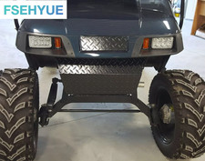 Fits EZGO TXT Golf Cart Aluminum Diamond Plate Front Shock Bumper Cover Black