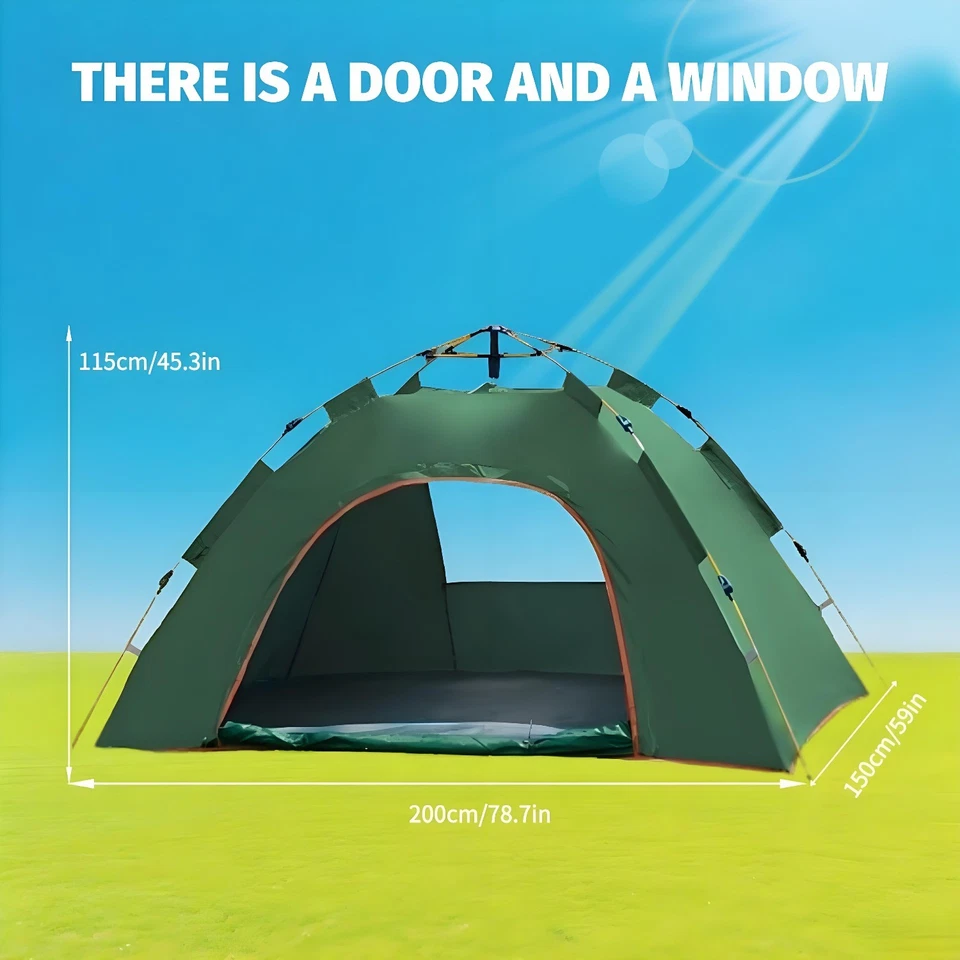 Tienda de campaña, tienda domo portátil fácil a prueba de viento para acampar senderismo y viajes Foto 3 de 4