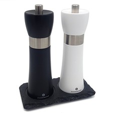 Set Pfeffermühle schwarz Salzmühle weiß Za...