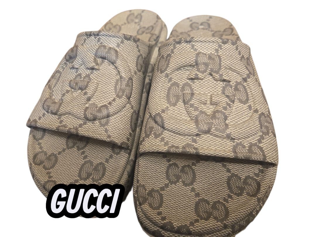 GUCCI Gg Pattern Interlocking Sandals - image 1