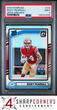 2024 DONRUSS OPTIC PREVIEW PRIZM #318 RICKY PEARSALL RC RATED ROOKIE PSA 9