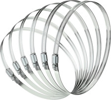 6Pcs 6" Stainless Steel Hose Clamp  Adjustable Worm Gear Hose Clamps....