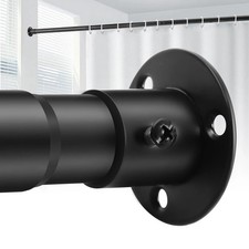 Screw in Shower Curtain Rod Heavy Duty Shower Curtain Rod Black Shower Curtai...