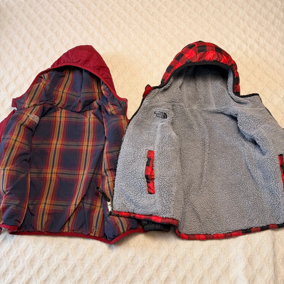 Комплект из двух North Face двусторонний x 2 ребенка ясельного возраста куртки 4T зимнее пальто - Изображение 4 из 4
