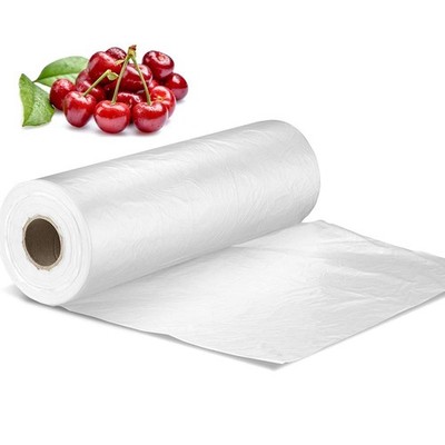 14'' X 20'' Plastic Produce Bag on a Roll, Clear Food Storage Bags for Bread Fr...