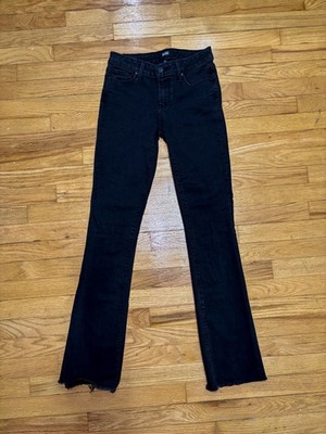Paige Manhattan Bootcut Jeans Black Shadow Mid Rise W2139