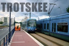 35mm Slide FRANCE Rouen Tram Strassenbahn 824 1998 Original