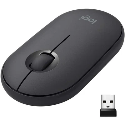 [910-005718] Logitech M350 Pebble Souris Sans Fil, Bluetooth ou 2,4 GHz avec ... - Photo 1/4