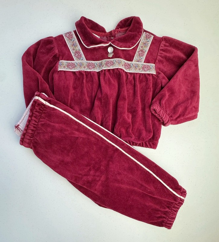 Toddletime Vintage Velvet 2 Piece Set 12 months