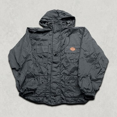 Harley-Davidson Regenjacke Herren XL Bar Shield Biker Motorrad Mantel, Schwarz