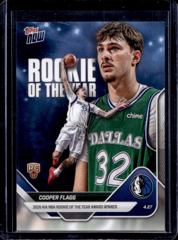 2025-26 Topps Now Cooper Flagg Awards RC Rookie #ROTY Mavericks