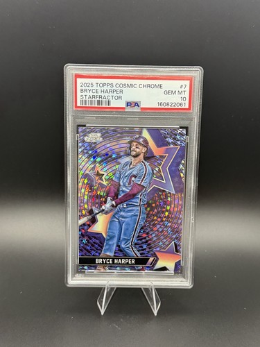 2025 Topps Cosmic Chrome - Starfractor Bryce Harper #SF-7 PSA 10 Phillies