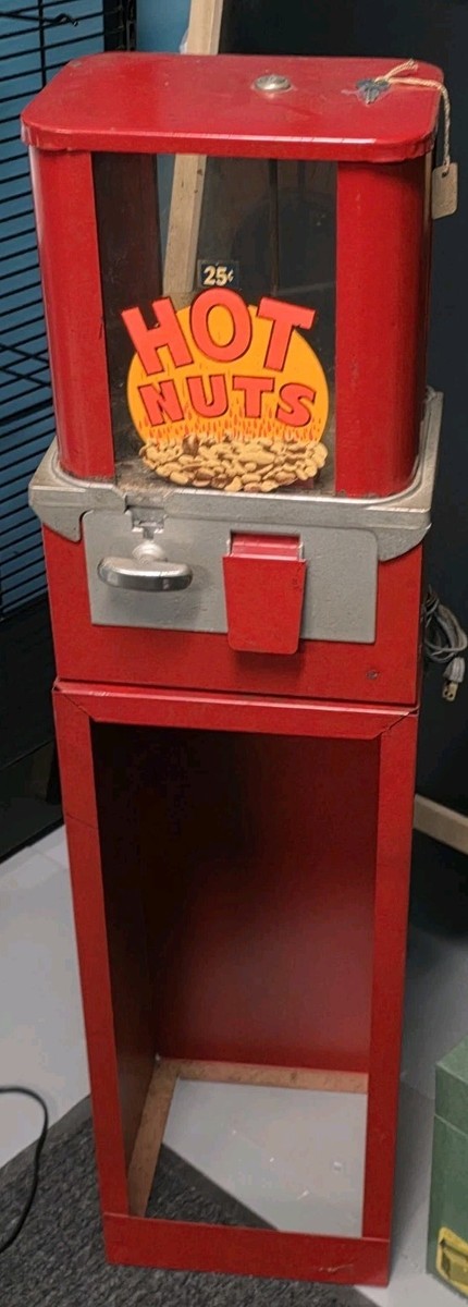 VINTAGE Hot Nuts 25 Cent Vending Machine - Coast Vending, Inc