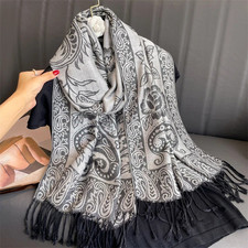 Luxury Women Cashmere Pashmina Shawl Winter Warm Scarf Designer Print Cotton Wra