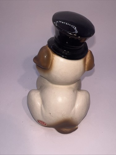 Estatuilla de perro Bulldog vintage porcelana antropomórfica pintada a mano Japón - Imagen 4 de 8