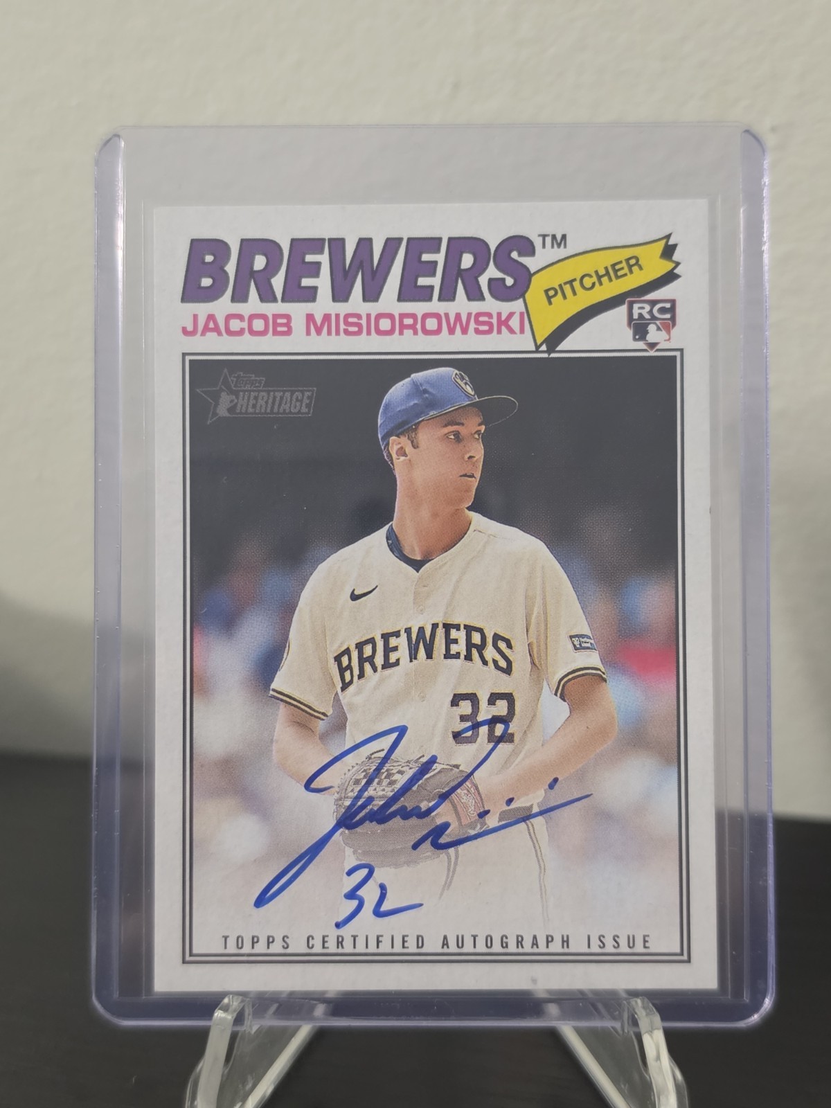 2026 Topps Heritage Jacob Misiorowski Rookie Real One Auto #ROA-JM Brewers