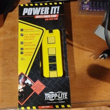 Tripp Lite Power Strip 6 Outlets 9ft Cord GFCI Plug Cord Wrap Yellow/Black